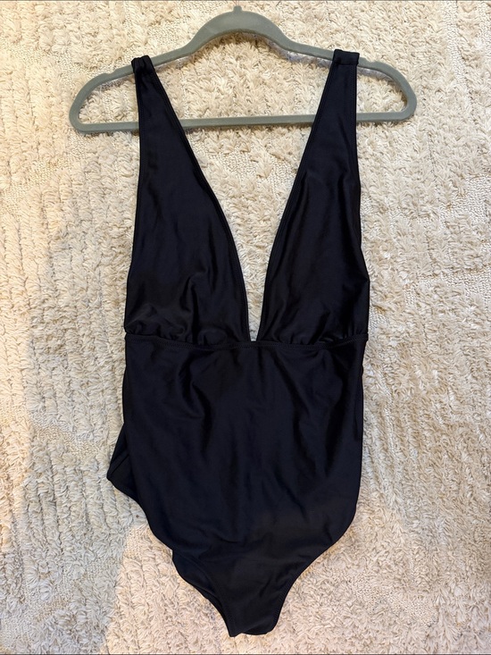 aerie Other - aerie Black Deep V One-Piece Swimsuit - Size Large Long!